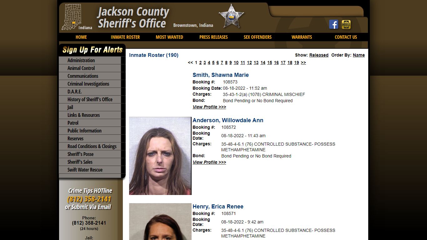 Inmate Roster - Current Inmates Booking Date Descending - Jackson ...